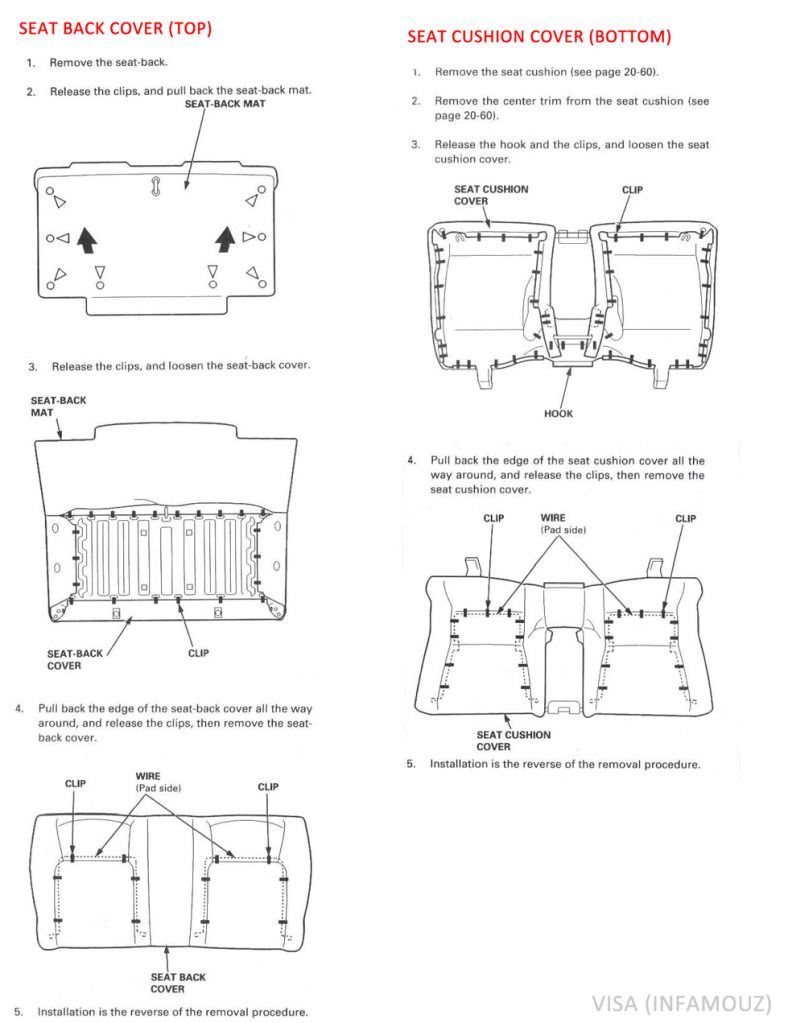 HOW TO Install/Remove Seats, Seat Covers & Heating Elements Honda